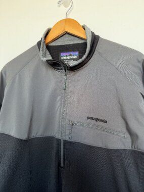 Patagonia Polartec Power Dry Pullover Jacket Grey Black XL